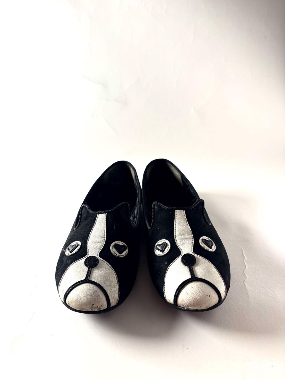 Vintage Marc Jacobs Dog Face Black Velvet Y2K  Loafers size 37